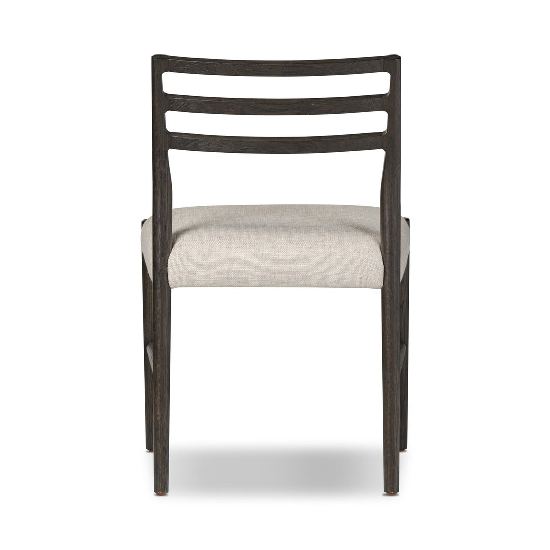 Glenmore Dining Chair in Essence Natural back studio view showing three-rung oak ladderback - Whats New Furniture Portland OR