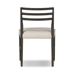 Glenmore Dining Chair in Essence Natural back studio view showing three-rung oak ladderback - Whats New Furniture Portland OR