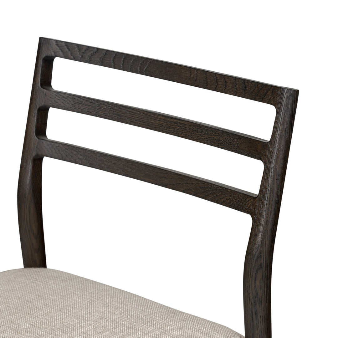 Glenmore Dining Chair carbon-finished solid oak frame joinery detail - Whats New Furniture Portland OR