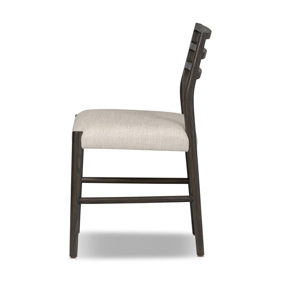 Glenmore Dining Chair in Essence Natural side studio view showing seat depth and turned legs - Whats New Furniture Portland OR