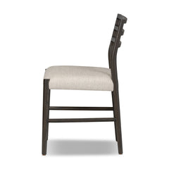 Glenmore Dining Chair in Essence Natural side studio view showing seat depth and turned legs - Whats New Furniture Portland OR