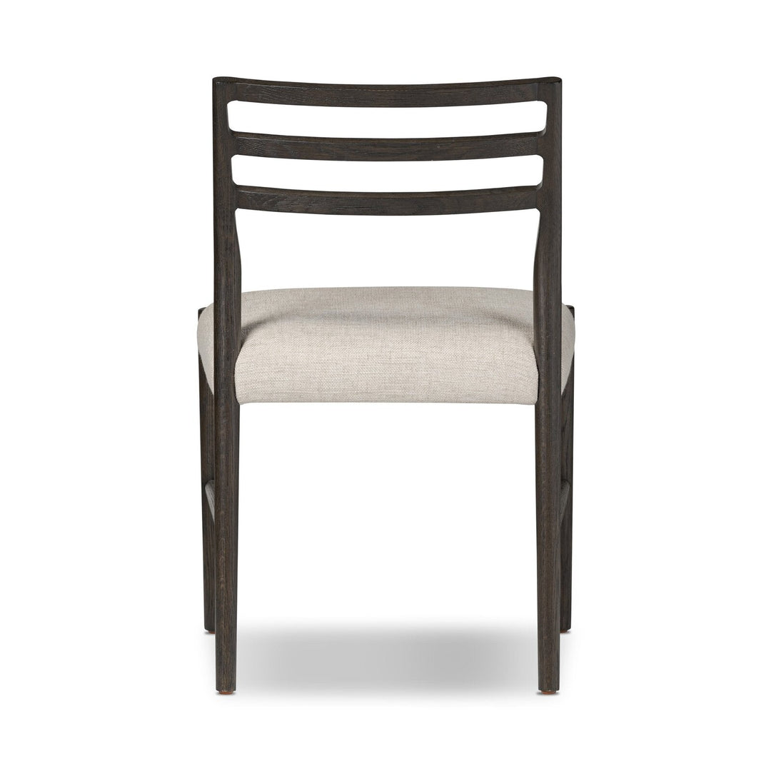 Glenmore Dining Chair in Essence Natural back studio view showing three-rung oak ladderback - Whats New Furniture Portland OR