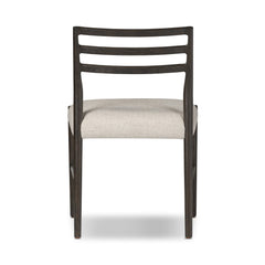 Glenmore Dining Chair in Essence Natural back studio view showing three-rung oak ladderback - Whats New Furniture Portland OR