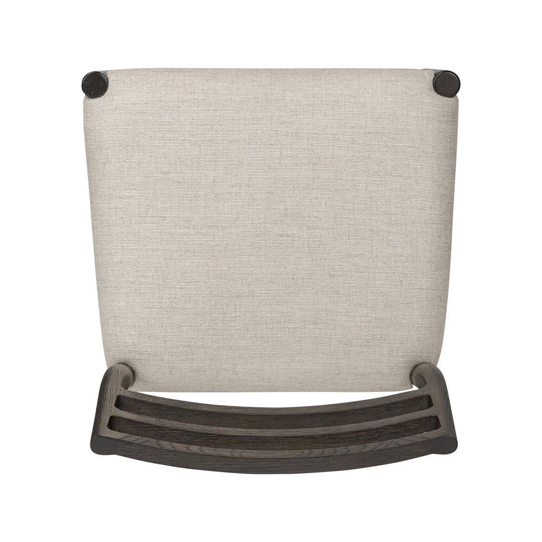 Glenmore Dining Chair Essence Natural upholstery weave detail on the boxed seat cushion - Whats New Furniture Portland OR