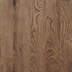 Glenview Bookcase in Weathered Oak curved corner detail view - Whats New Furniture Portland OR