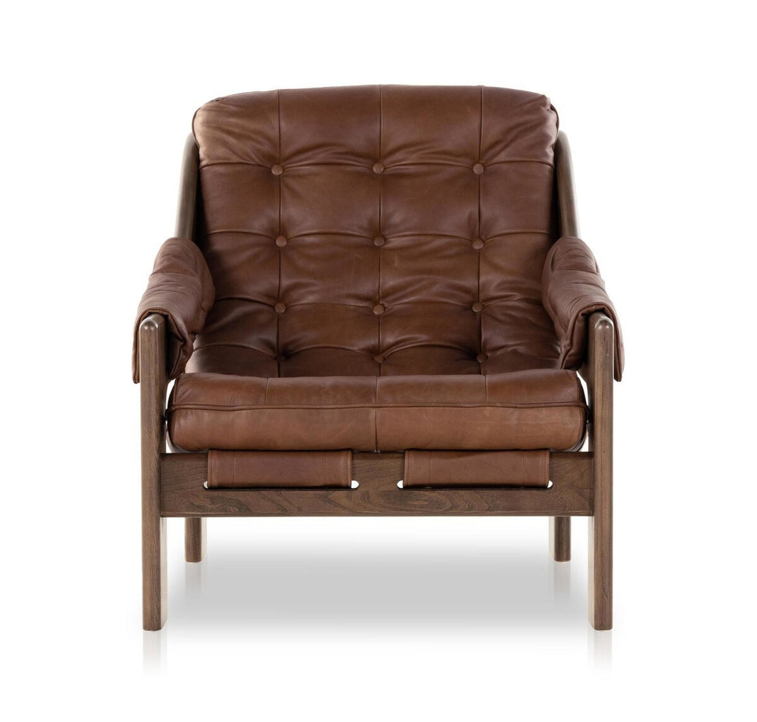 Halston Chair in Heirloom Sienna front studio view - Whats New Furniture Portland OR
