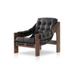 Halston Chair in Heirloom Black three-quarter view - Whats New Furniture Portland OR