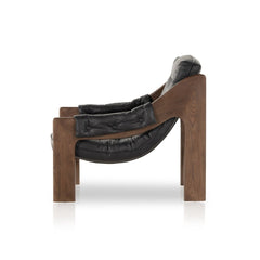 Halston Chair in Heirloom Black side view - Whats New Furniture Portland OR