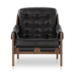 Halston Chair in Heirloom Black front studio view - Whats New Furniture Portland OR