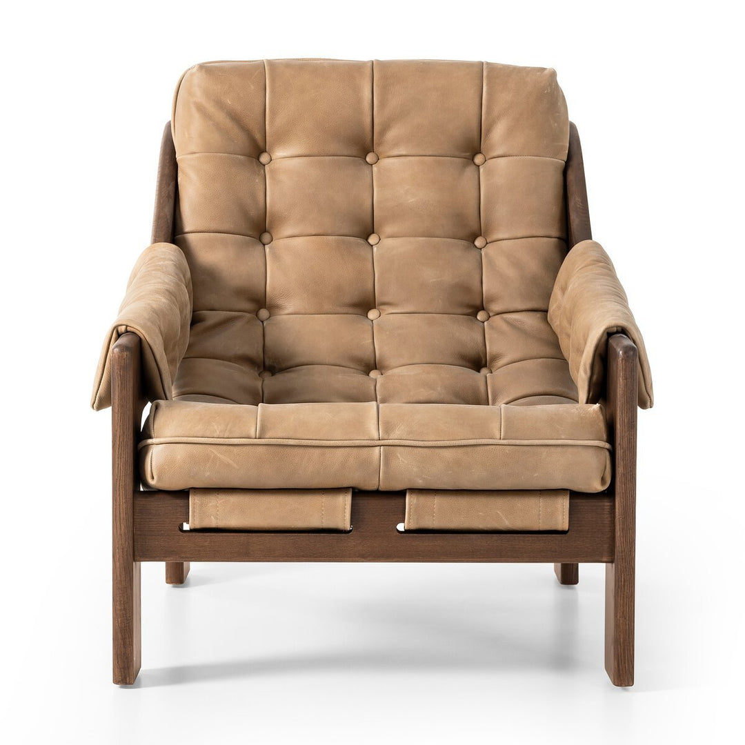 Halston Chair in Palermo Drift front studio view - Whats New Furniture Portland OR