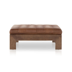 Halston Cocktail Ottoman in Heirloom Sienna side view - Whats New Furniture Portland OR