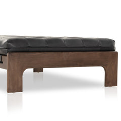 Halston Cocktail Ottoman in Heirloom Black detail view - Whats New Furniture Portland OR