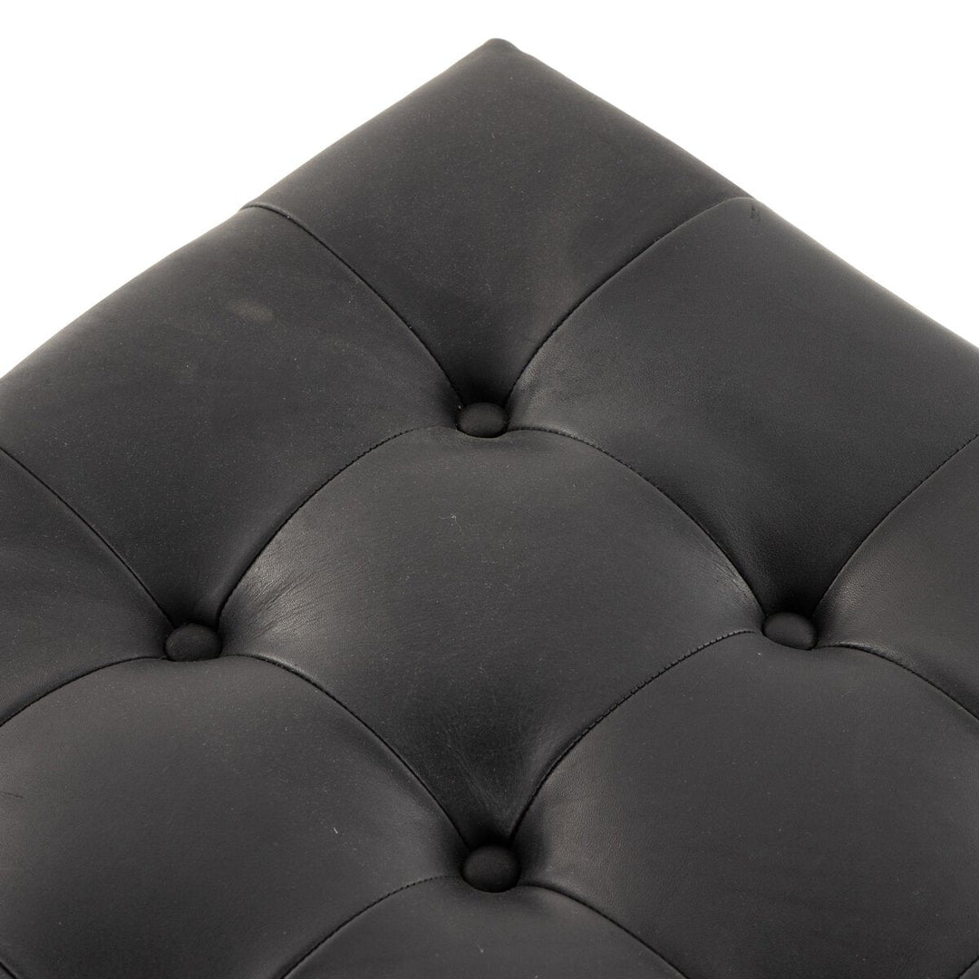 Halston Cocktail Ottoman in Heirloom Black detail view - Whats New Furniture Portland OR