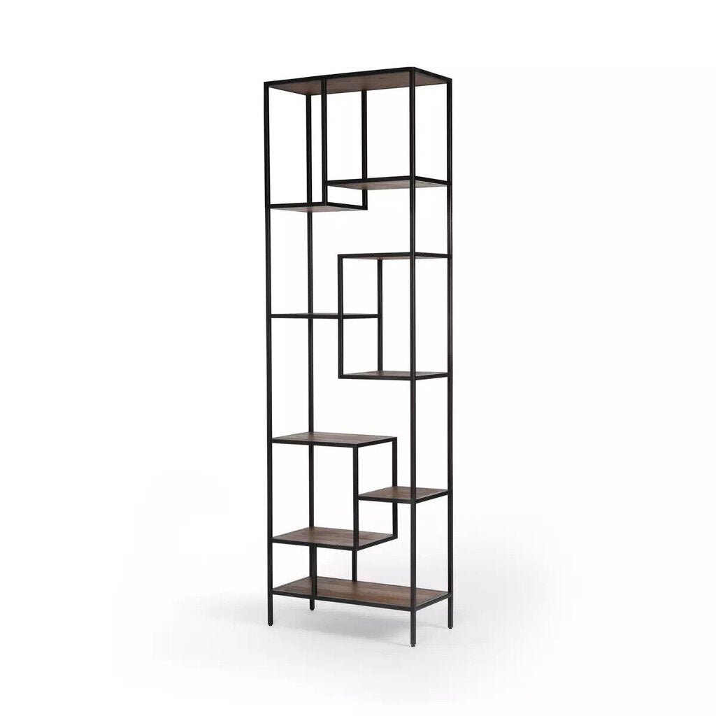Helena Bookcase in Black - open shelf bookcase by Four Hands - Whats New Furniture Portland OR