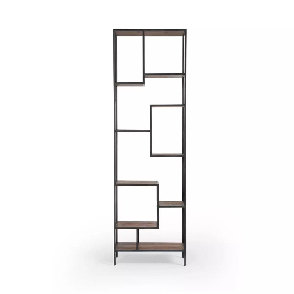 Helena Bookcase in Black side view - open shelf bookcase by Four Hands - Whats New Furniture Portland OR