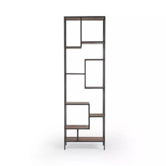 Helena Bookcase in Black side view - open shelf bookcase by Four Hands - Whats New Furniture Portland OR