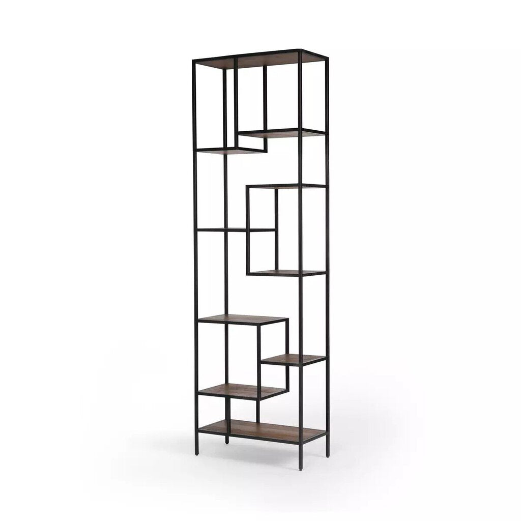 Helena Bookcase in Black - open shelf bookcase by Four Hands - Whats New Furniture Portland OR