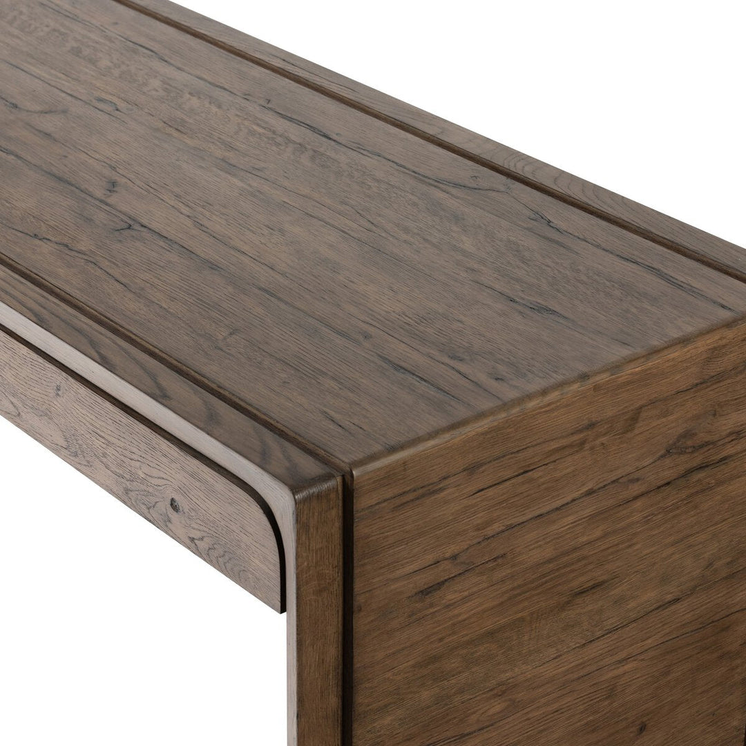 Henry Desk in Rustic Grey Veneer fourth detail view - Whats New Furniture Portland OR