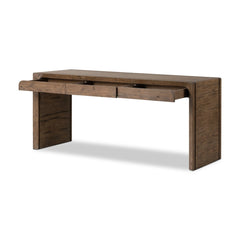 Henry Desk in Rustic Grey Veneer fifth detail view - Whats New Furniture Portland OR