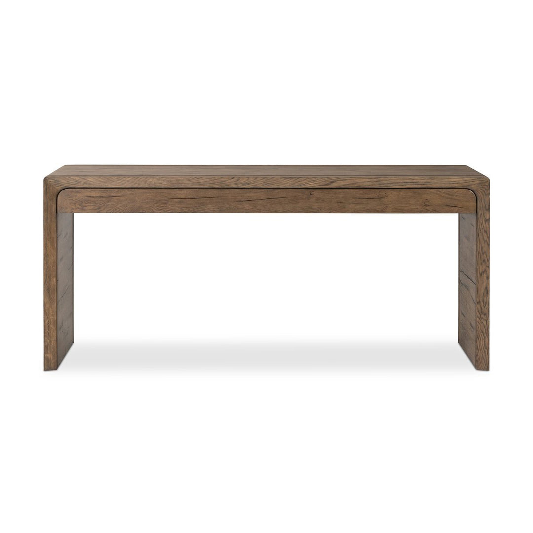Henry Desk in Rustic Grey Veneer second detail view - Whats New Furniture Portland OR