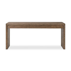 Henry Desk in Rustic Grey Veneer second detail view - Whats New Furniture Portland OR