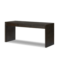 Henry Desk in Charcoal Oak Thick Veneer three-quarter studio view - Whats New Furniture Portland OR