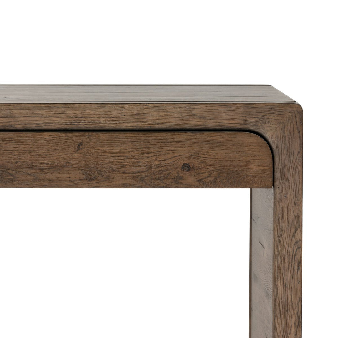 Henry Desk in Rustic Grey Veneer third detail view - Whats New Furniture Portland OR