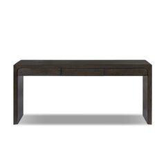 Henry Desk in Charcoal Oak Thick Veneer front studio view - Whats New Furniture Portland OR