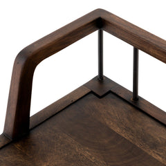 Howard Bench in Pecan fourth detail view - Whats New Furniture Portland OR