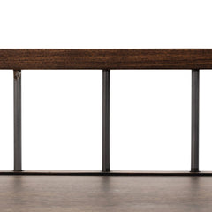 Howard Bench in Pecan sixth detail view - Whats New Furniture Portland OR