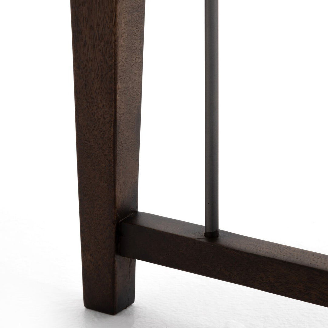 Howard Bench in Pecan fifth detail view - Whats New Furniture Portland OR