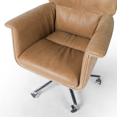 Humphrey Desk Chair in Palermo Drift detail view - Whats New Furniture Portland OR