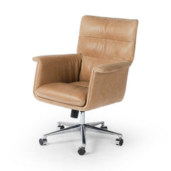 Humphrey Desk Chair in Palermo Drift three-quarter view - Whats New Furniture Portland OR