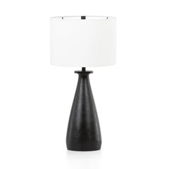 Innes Table Lamp Matte Black Cast Aluminum - Table Lamp by Four Hands - What&