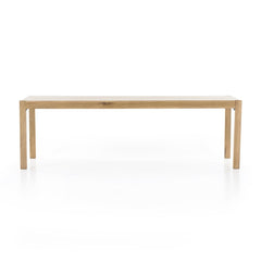 Isador Dining Table in Dry Wash Poplar (96.00"w x 42.00"d x 30.00"h) front studio view - Whats New Furniture Portland OR