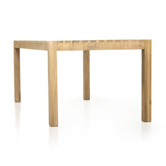 Isador Dining Table in Dry Wash Poplar tabletop grain detail view - Whats New Furniture Portland OR
