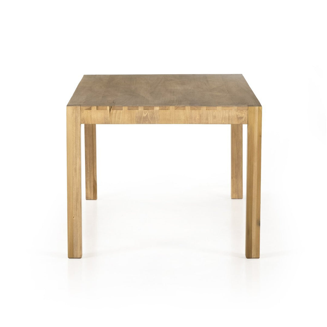 Isador Dining Table in Dry Wash Poplar side studio view - Whats New Furniture Portland OR