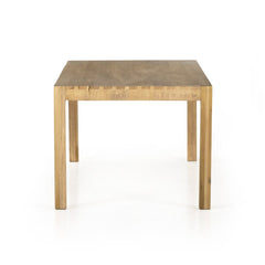 Isador Dining Table in Dry Wash Poplar side studio view - Whats New Furniture Portland OR