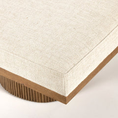 Jakobi Chaise in Thames Cream detail view - Whats New Furniture Portland OR