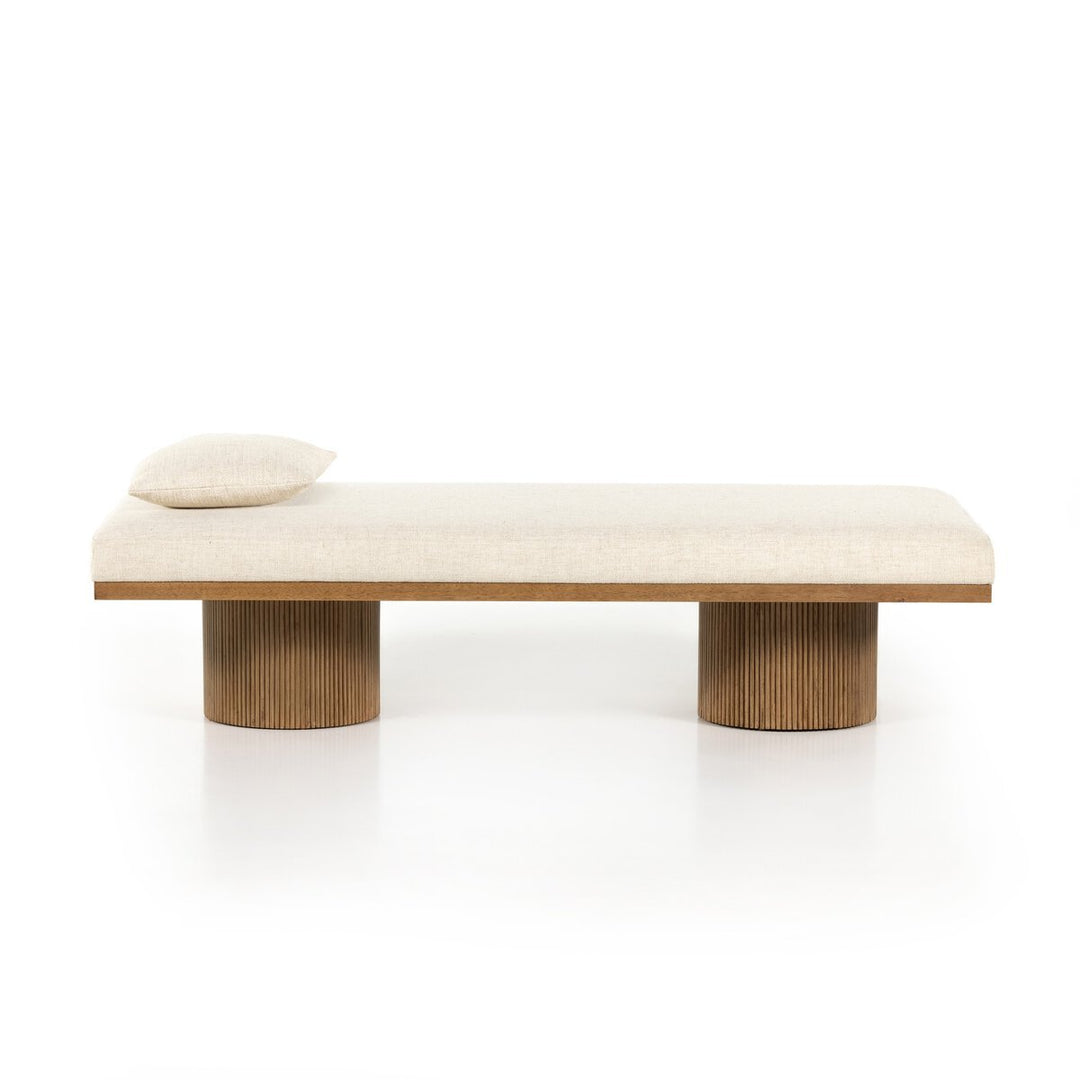 Jakobi Chaise in Thames Cream front studio view - Whats New Furniture Portland OR