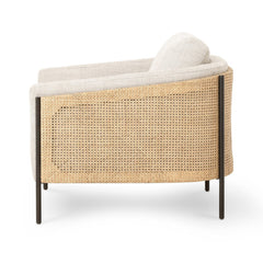 Jayda Chair in Gable Taupe side view - Whats New Furniture Portland OR