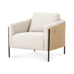 Jayda Chair in Gable Taupe three-quarter view - Whats New Furniture Portland OR