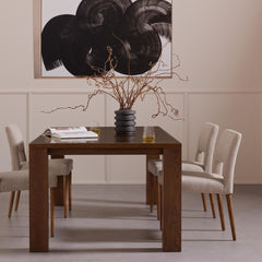 Joseph Dining Chair in Light Camel back view - Whats New Furniture Portland OR