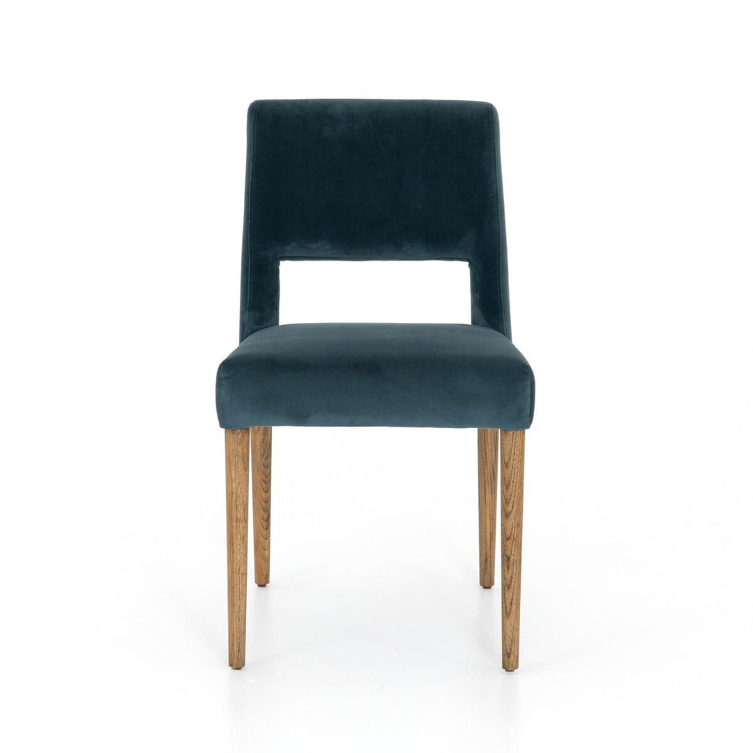 Joseph Dining Chair in Bella Jasper front studio view - Whats New Furniture Portland OR