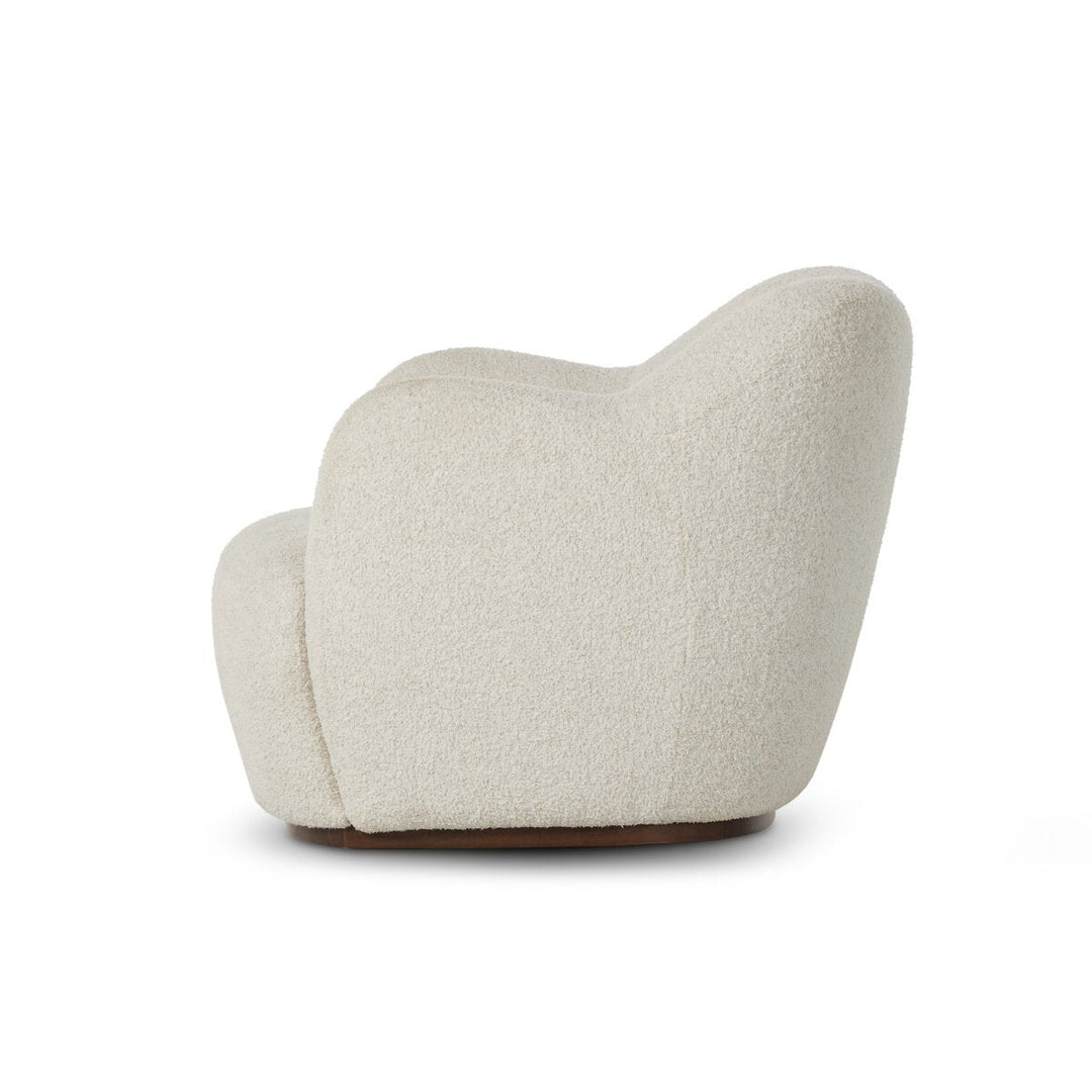 Julius Swivel Chair in Sheldon Ivory side view - Whats New Furniture Portland OR