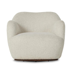 Julius Swivel Chair in Sheldon Ivory front studio view - Whats New Furniture Portland OR