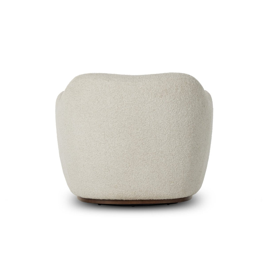 Julius Swivel Chair in Sheldon Ivory detail view 2 - Whats New Furniture Portland OR
