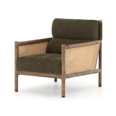 Kempsey Accent Chair in Sutton Olive - cane accent chair by Four Hands - Whats New Furniture Portland OR