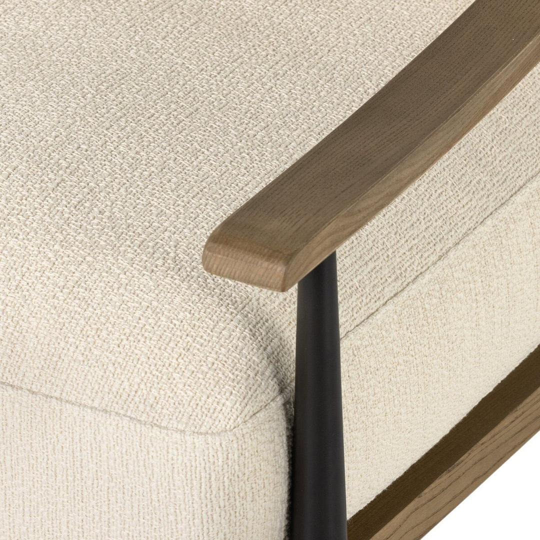 Kennedy Chair in Kerbey Ivory lifestyle view in a living room - Whats New Furniture Portland OR