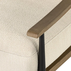Kennedy Chair in Kerbey Ivory lifestyle view in a living room - Whats New Furniture Portland OR